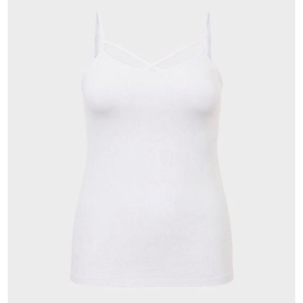 🆕 White Crisscross Foxy Cami Top 3 3X 22 24 NWT Torrid New! - Picture 9 of 11